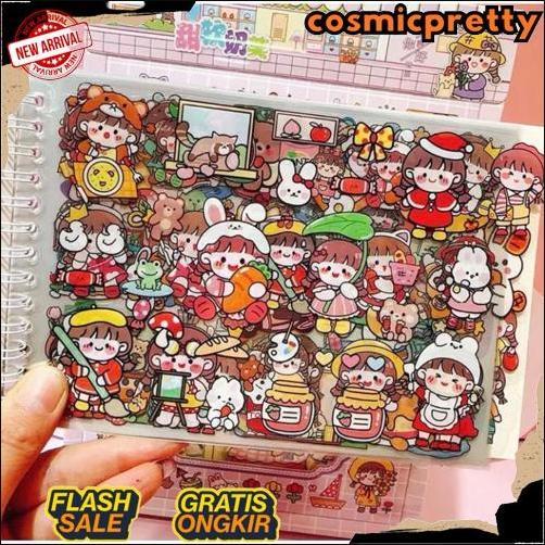 New Stiker Buku Spiral Diy Craft/Imut Fancy Elegan Atk Stiker Imut/Stiker Buku Lucu Spiral Diy Craft