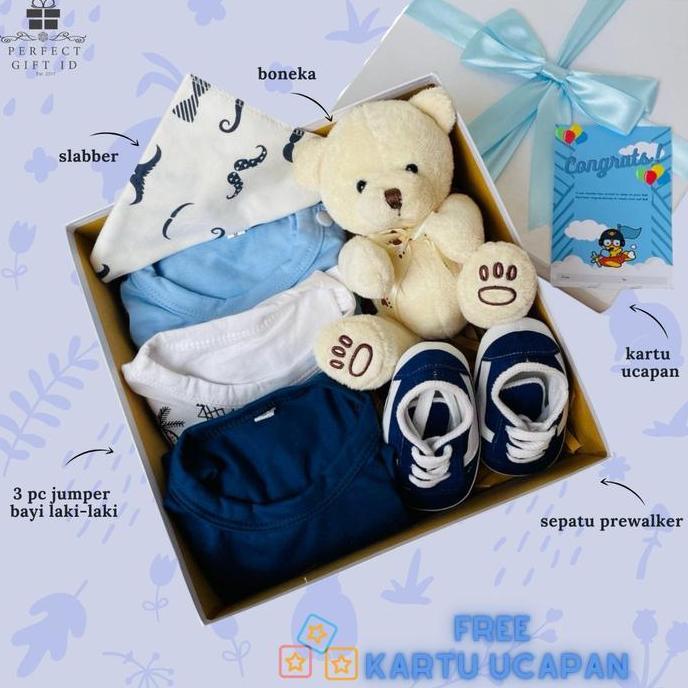 Hampers Bayi / Baby Hampers / Hampers Baby Boy / Newborn Baby Gift Set / Baby Gift / Kado Bayi / Kad