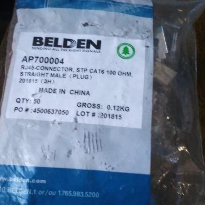 Belden RJ45 STP Connector Cat6 @50pcs PIN RJ45 Besi