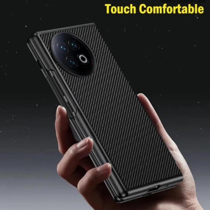Vivo X Fold 2 Case Premium Carbon Fiber Leather