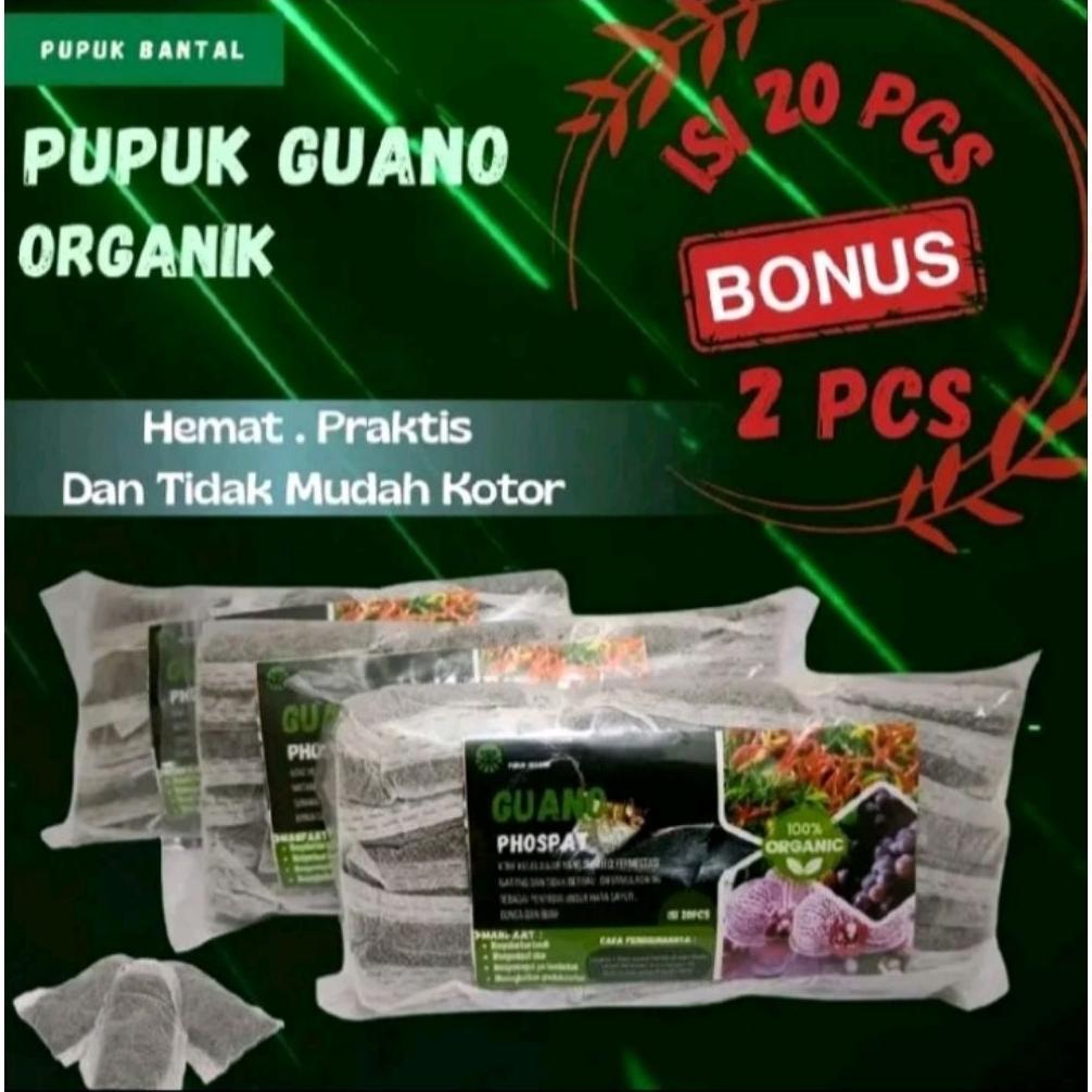 Promo Cod Pupuk Guano Bantal 1Pack Isi 20Pcs Gratis 2Pcs Organik Untuk Tanaman Pupuk Anggrek Tanah M