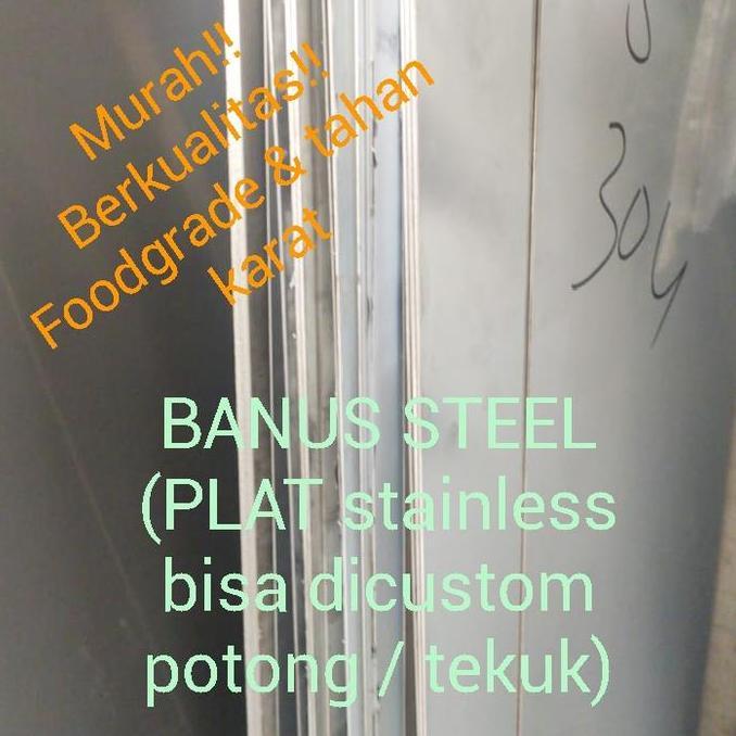 Plat stainless ss 304 1 mm / plat stainless steel sus 304 tebal 1 mm
