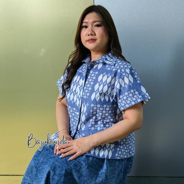 Bajubunda Kemeja Batik Wanita Jumbo Big Size Premium Katun Prima