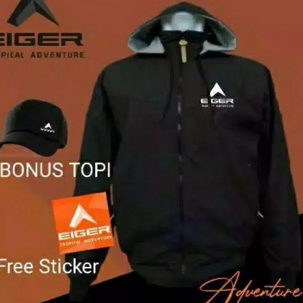 [Cod] Jaket Parasut Gunung Eiger - Bonus Topi