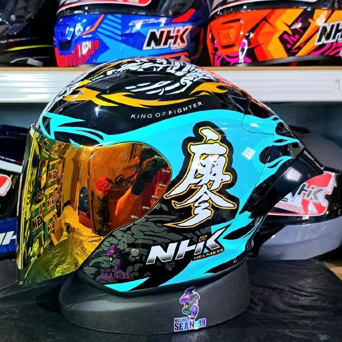 Terlaris Helm Nhk R1 Elite Gp Chanon Tosca Single Visor Light Smoke Half Face Original Sni
