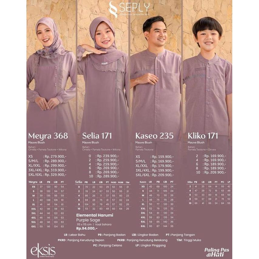 SEPLY SELIA 171 MAUVE BLUSH GAMIS ANAK SARIMBIT TERBARU Terlaris