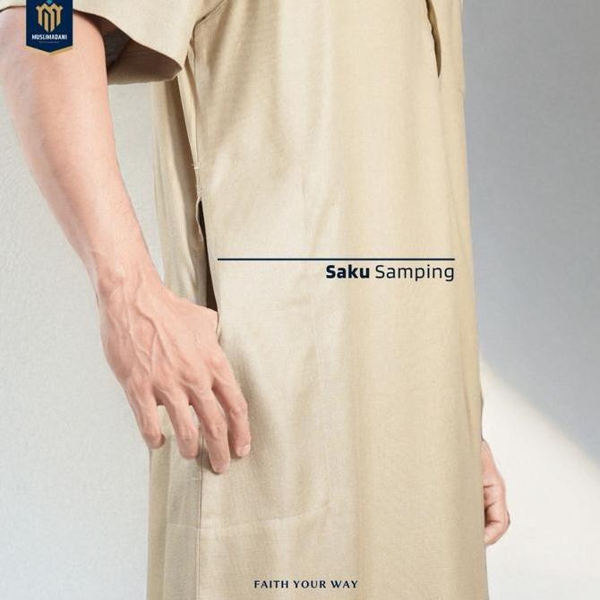 Muslimadani Jubah Dewasa SYAFIQ Gamis Pria Lengan Pendek Terlaris