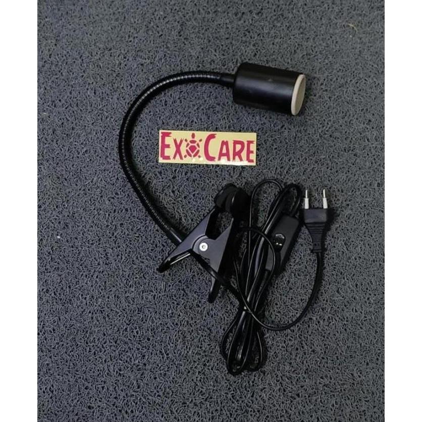 Fitting Lampu Jepit 30cm Premium EXOCARE 250w F30M Sulcata Pardalis