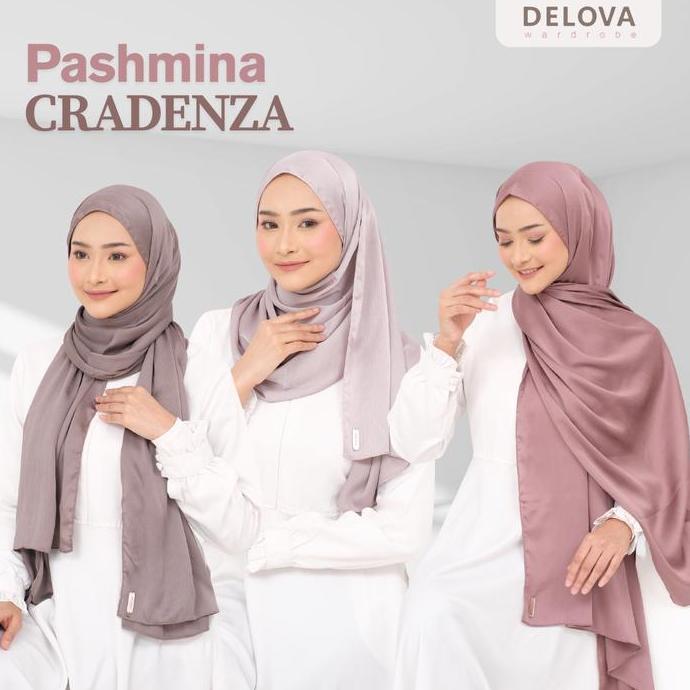 Delova Wardrobe - PASHMINA CRADENZA Malay Silk Premium Hijab Satin Silky Hijab Malay Luxury Shawl Te