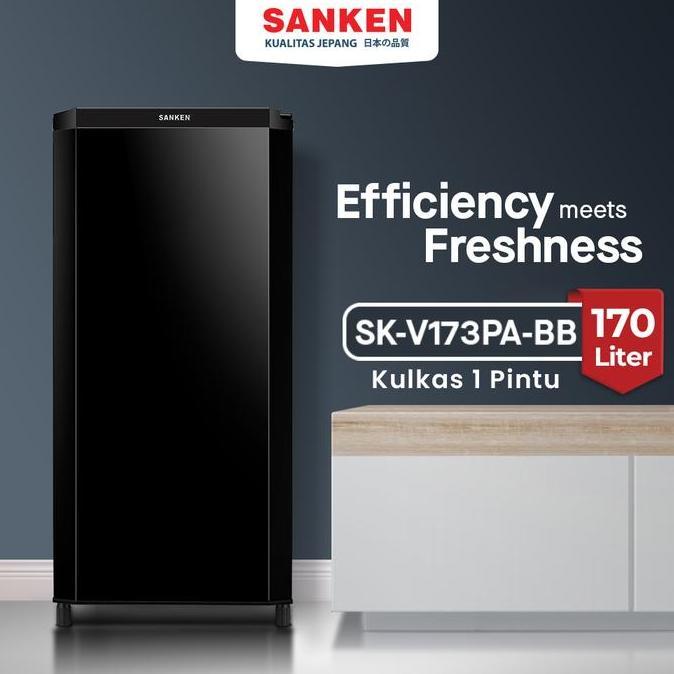 Terlaris Sanken Kulkas Satu Pintu Sk-V173A-Bb Hitam