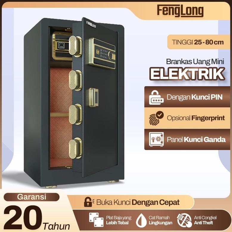 FENG LONG BRANKAS UANG DAN EMAS BRANKAS DOKUMEN SAFETY BOX BRANKAS BESI BRANKAS BESAR UK 20-70 CM