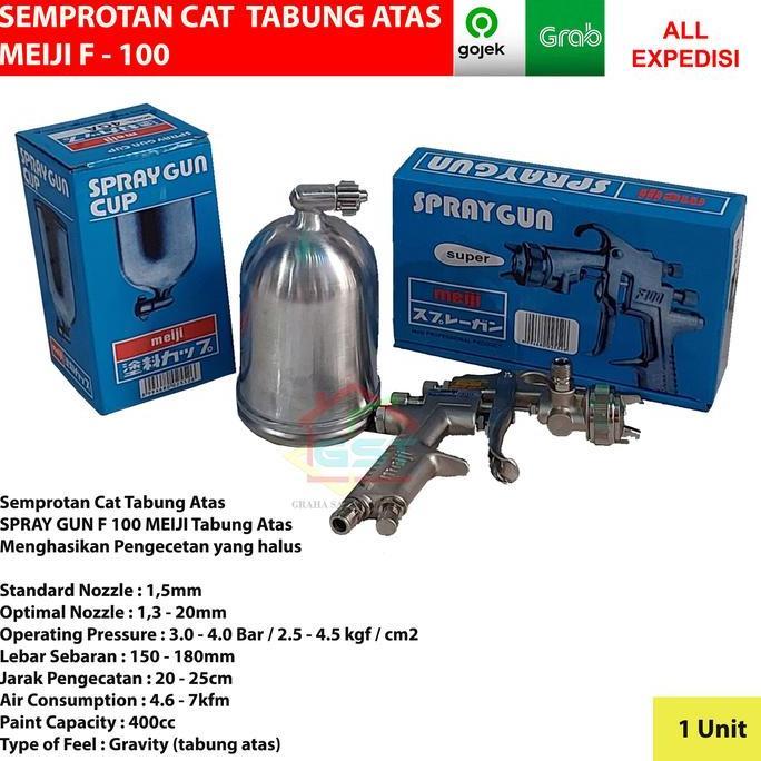 spray gun f100 Meiji tabung atas / semprotan cat F100/spit/spet