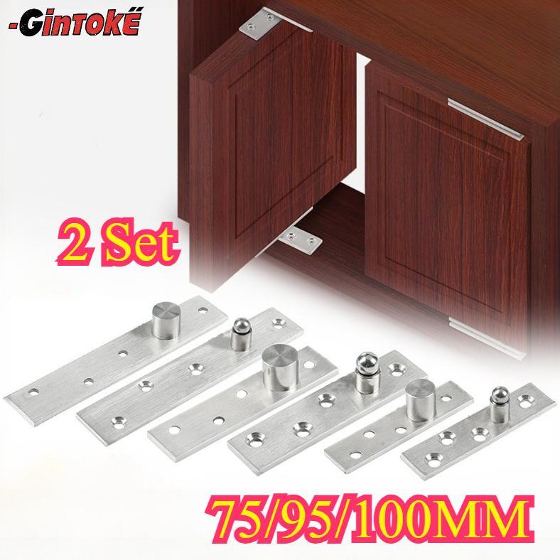 2 Set Stainless Engsel Pivot Pintu/ Engsel Pivot Tanam Jendela / Engsel Tanam Putar/Engsel Pivot Sta
