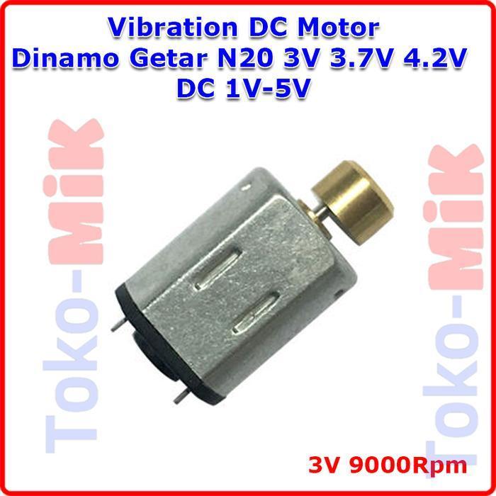 Dinamo Motor Getar Vibrate Vibration N20 DC 3.7V 4.2V 1V-5V Penghasil Getaran Goyangan