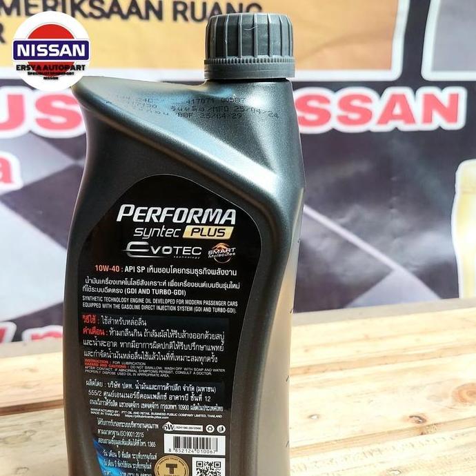 oli mesin PTT 10W-40 SYNTETIC PLUS API SN ORIGINAL