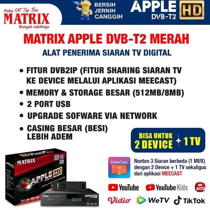 SET TOP BOX TV DIGITAL MATRIX APPLE HD / STB DIGITAL APPLE HD / SET BOX TV DIGITAL