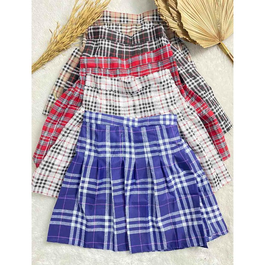 ROK MINI WANITA MOTIF KOTAK-KOTAK ROK KOREAN ING
