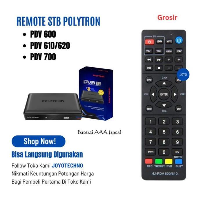 Remote Multi STB Polytron DVBT2 Multi STB PDV 600 / PDV 610 / PDV 620 / PDV 700