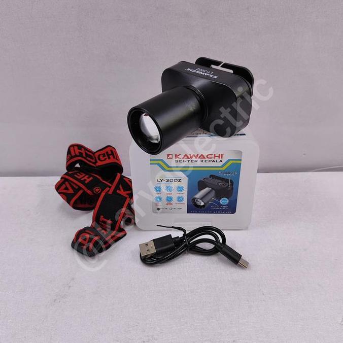 Spesial Senter Kepala Led Kawachi Ly-300Z Senter Zoom Headlamp Charge 30Watt