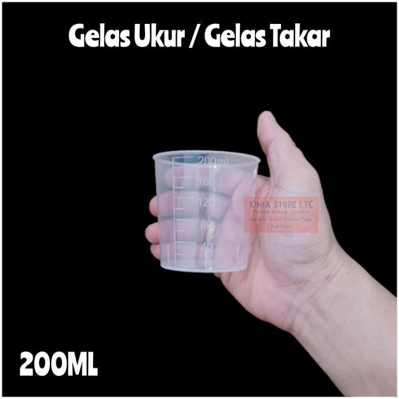 Bisa Cod Gelas Takar Plastik 200Ml / Gelas Takaran Plastik 200Ml / Gelas Ukur Plastik 200Ml ||