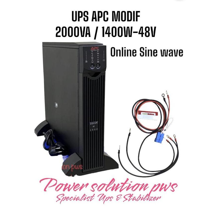 UPS APC MODIF 2000Va / 1400W - 48V Online Sine wave. SURT2000XLI MODIF Murah