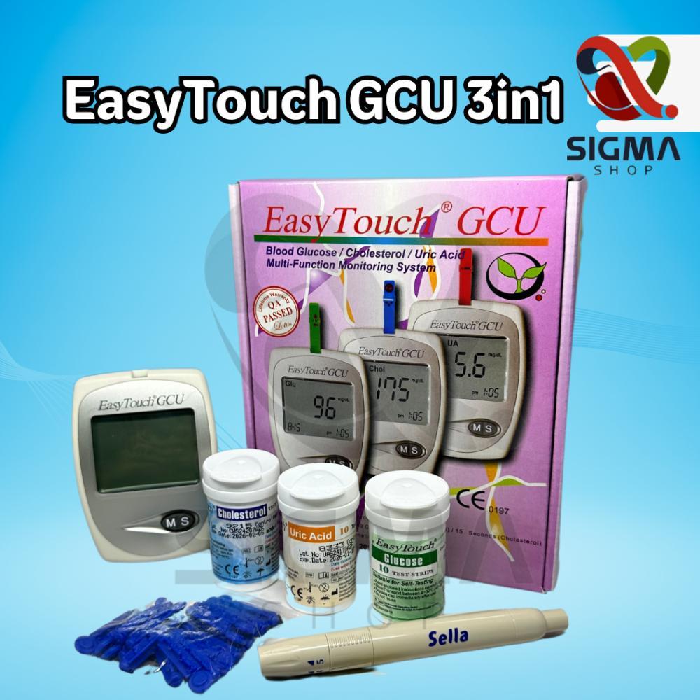 Easy Touch GCU 3 In 1 | Alat Cek Gula Darah | Alat Cek Kolestelor Asam Urat dan Gula Darah | Alat Ce