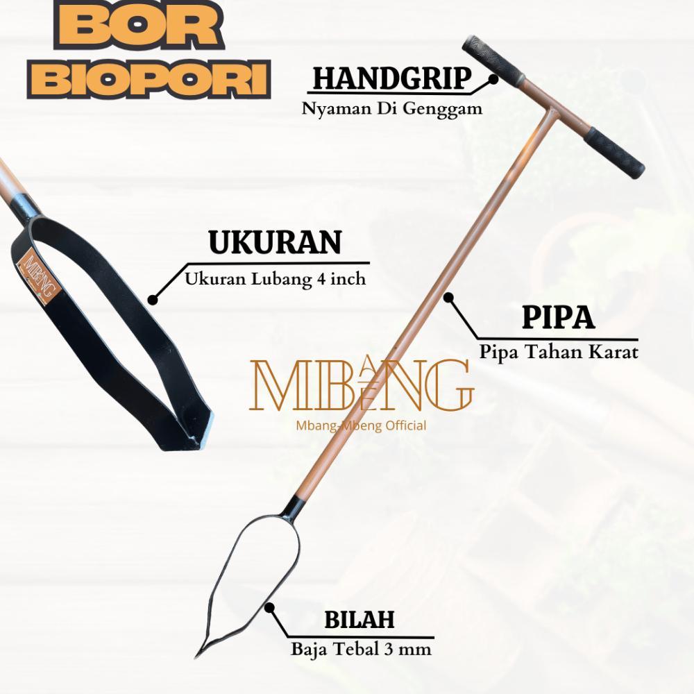 Bor Tanah Biopori (Ukuran Lubang 4 Inch) / Bor Tanah Manual / Bor Biopori