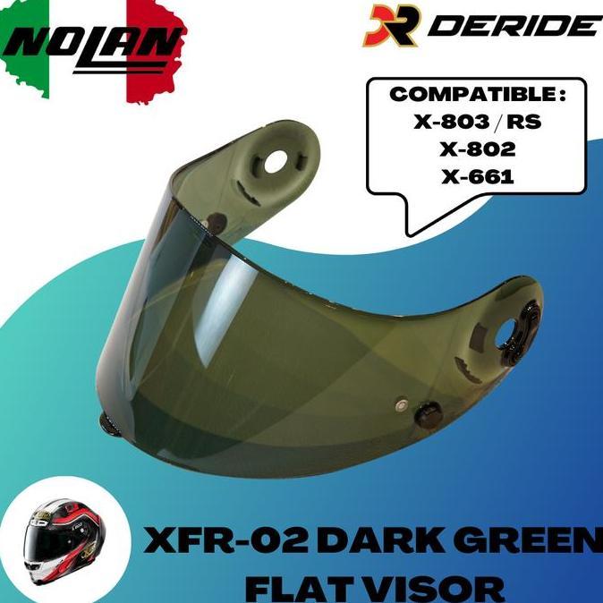VISOR FLAT DARK GREEN X-LITE X-803 RS 802 KACA HELM XFR-02 X803 803