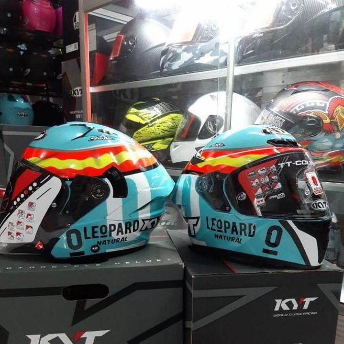 HELM KYT TT COURSE JAUME LEOPARD COUPLE KYT NFJ JAUME LEOPARD