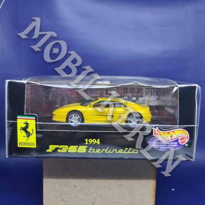 diecast Hot Wheels Ferrari exclusive 1:43 1994 Ferrari F355 Berlinetta yellow ban karet