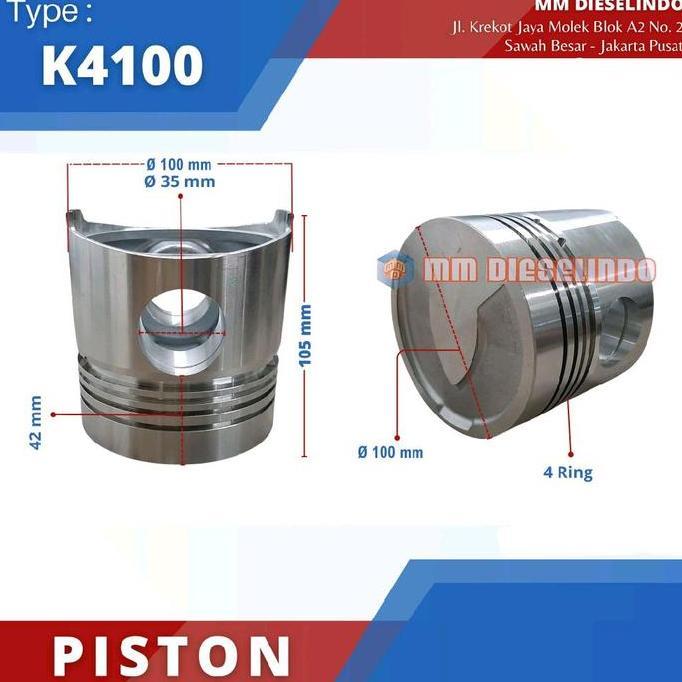 Piston K4100 - Seher Engine Diesel K4100 Weichai - Nozzle Pendek HARGA KHUSUS