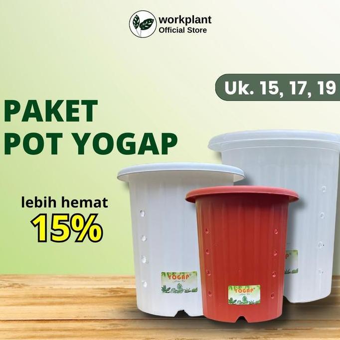 Workplant - Paket Pot Yogap (Extra Drainase) Ukuran Besar