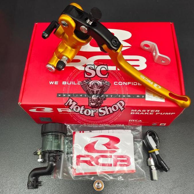 Master rem kanan RCB radial S1 long lever 14mm + switch rem universal