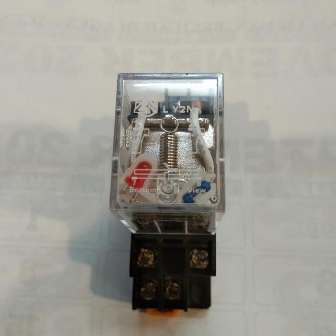 Relay LY2N AC 220V 10A + Soket Relay 8pin Merek ZN relay ly2n ac 220v TERBARU