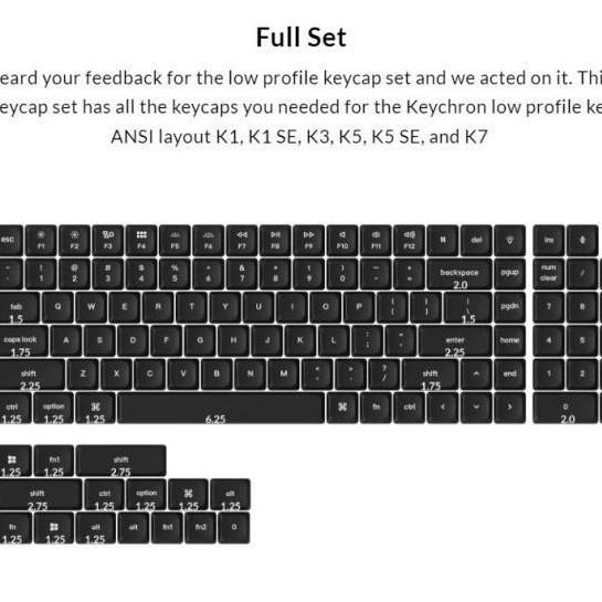 Oka_varini - Keychron K3 v2 Low Profile Double Shot PBT Full Set 118 Keys Keycaps