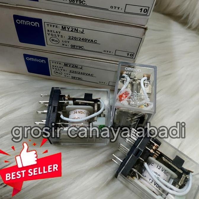 relay omron original my2/my2n 12vdc 8kaki 5a original/relay my2/relay my2n HEMAT