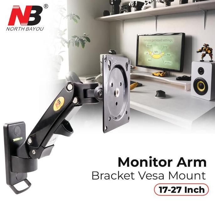North Bayou Bracket Monitor PC LED LCD Dinding 17 19 22 24 27 Inch Wall Mount Arm Bracket NB