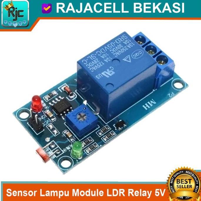 Sensor Lampu Otomatis deteksi cahaya Module Relay Sensor LDR Relay 5V READY