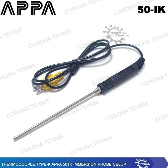 Promo Thermocouple Type-K APPA 50IK Immersion Probe Celup Diskon