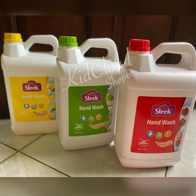 Sleek Antibacterial Hand Wash 4 Liter Cair Sabun Cuci Tangan