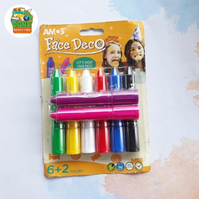New- Paket Bundling 2 Set AMOS Face Deco Mainan Anak