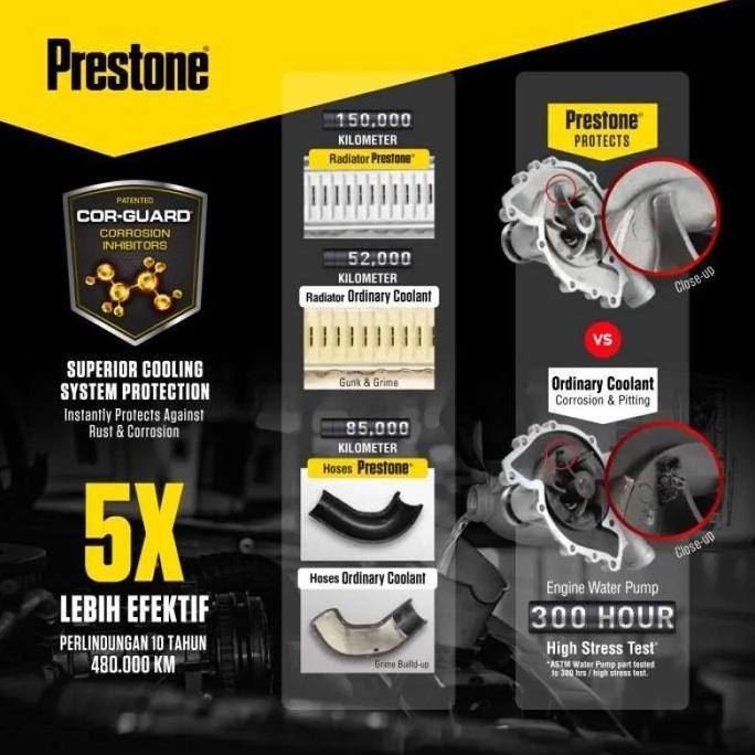 PRESTONE Antifreeze Radiator 50/50 Cor-Guard Asian Coolant - Air Radiator Mobil 3.78 L [terbaik]