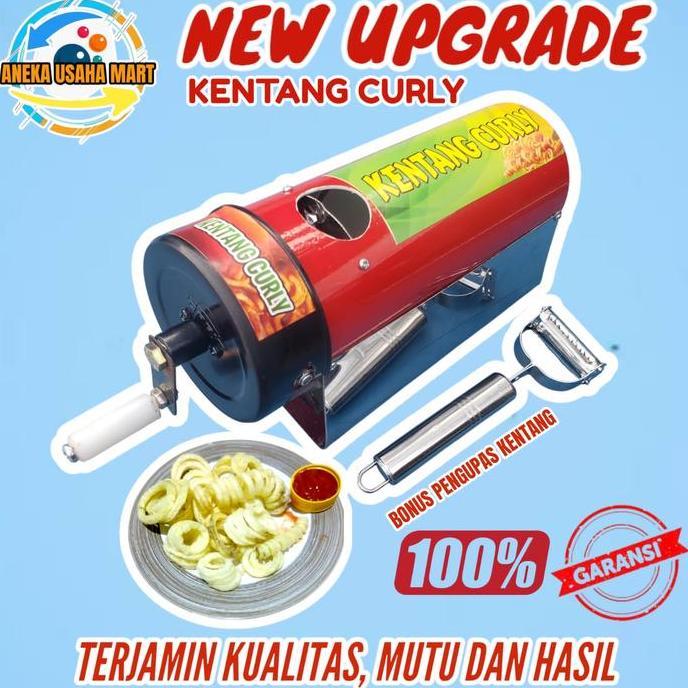Mesin potong Kentang Spiral+Curly Warna MERAH WHY