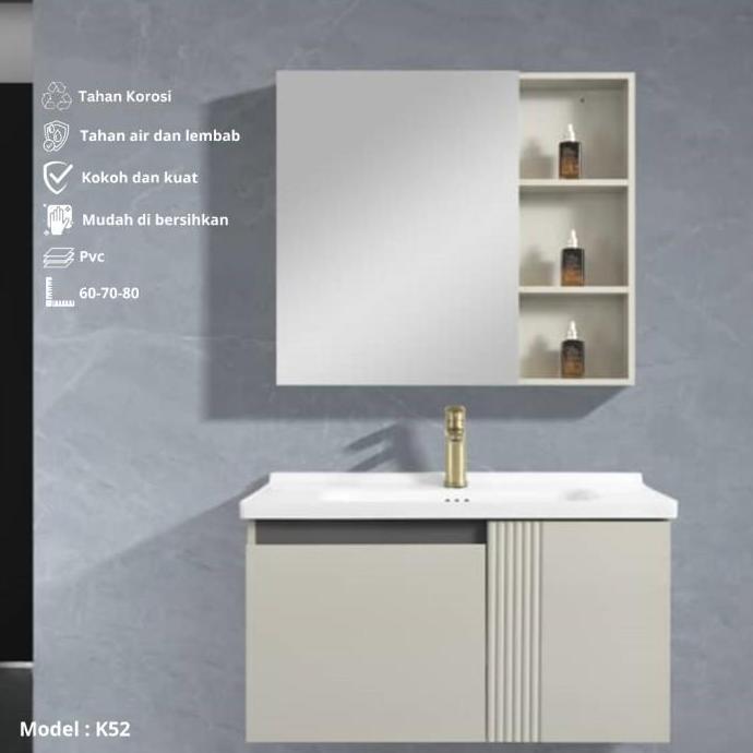 Kabinet kamar mandi  60CM  PVC wastafel kabinet cabinet kamar/cabinet bathroom CO