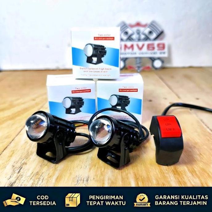 bangtapan21 - lampu led motor laser d2 pro 4w sorot jauh dekat motor mobil
