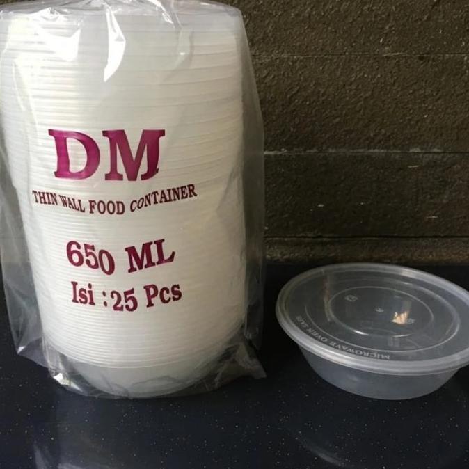 New- Mangkok Plastik 650ml Thinwall Round Rou Bulet 650 ml box DM bulat