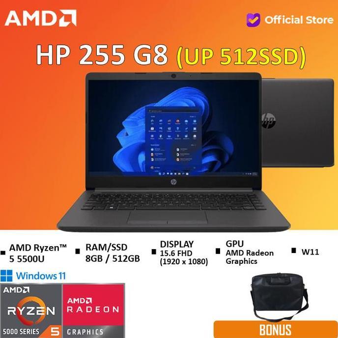 New- HP 255 G8 RYZEN 5 5500U 8GB / 16GB 256SSD / 512SSD W11 15" FHD SLIM