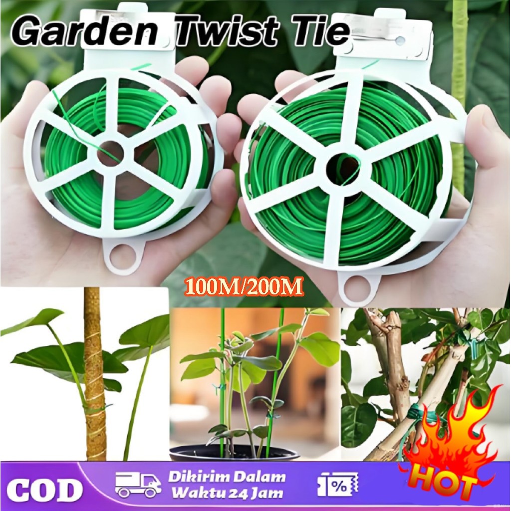 200M Twist Tie/Garden Twist Tie/Kawat Ikat Pengikat Twisti/Kawat Twist Tie/Kabel Tie Pengikat Tanama
