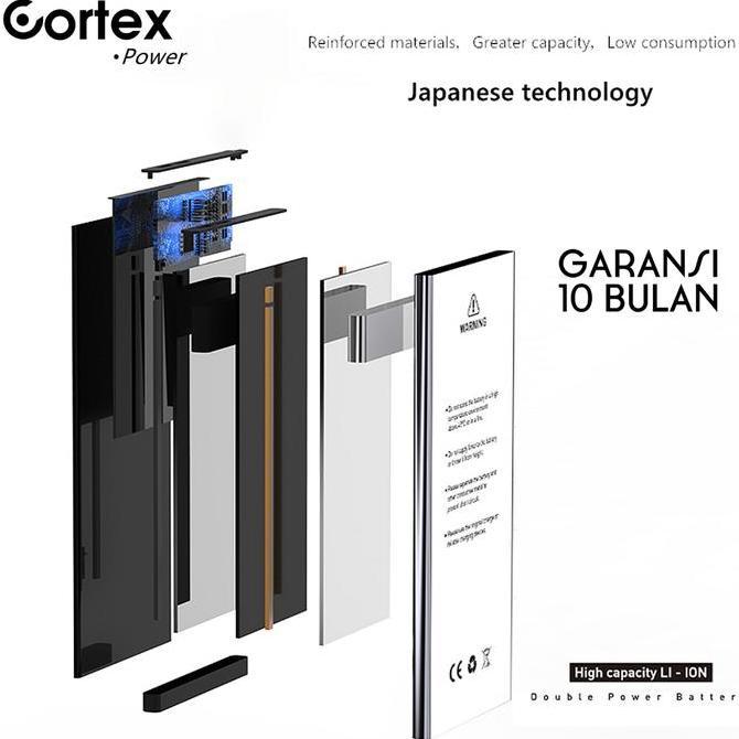 Cortex Power Baterai Iphone X / Iphone 10 Double Power Ic High Capacity Batre Batrai Baterai Battery