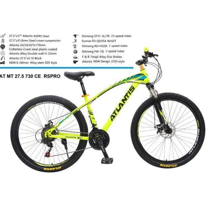 Terbaru Sepeda Gunung Mtb 27.5 Inch Atlantis 69/730